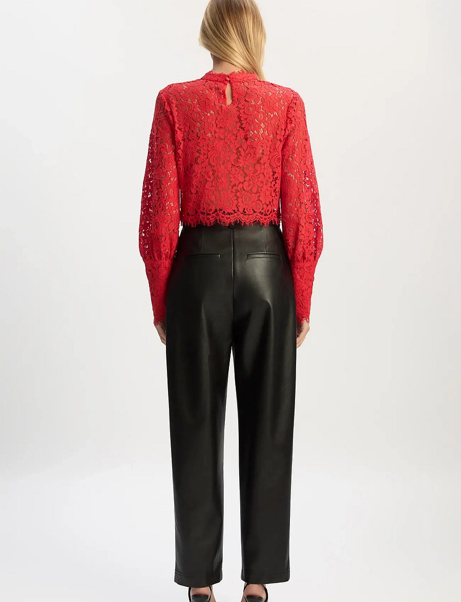 Bardot - LACE GEORGIA TOP - langärmelige blusen - fire red - 5