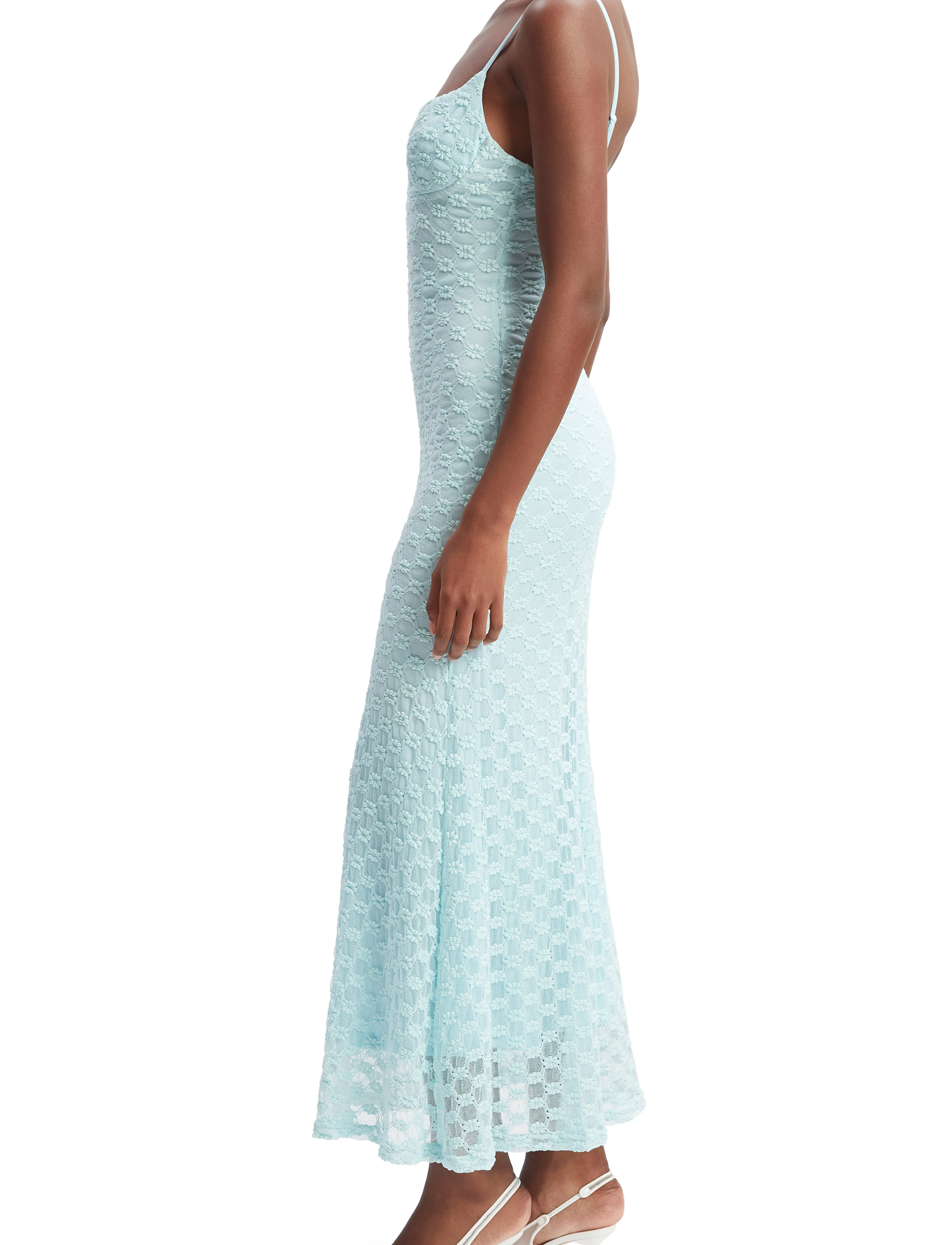 Bardot - ADONI MESH MIDI DRESS - bodycon-kjoler - aqua - 5