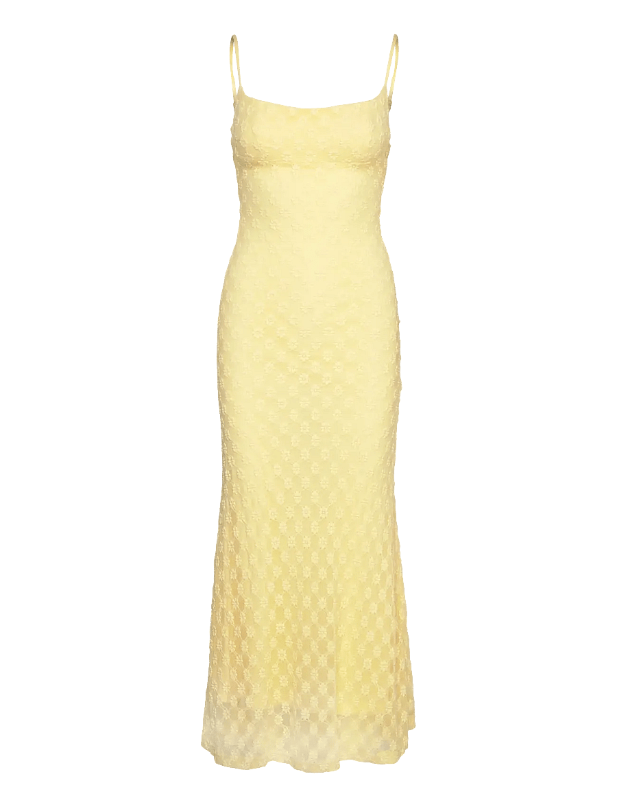 Bardot - ADONI MESH MIDI DRESS - robes moulantes - canary yellow - 1