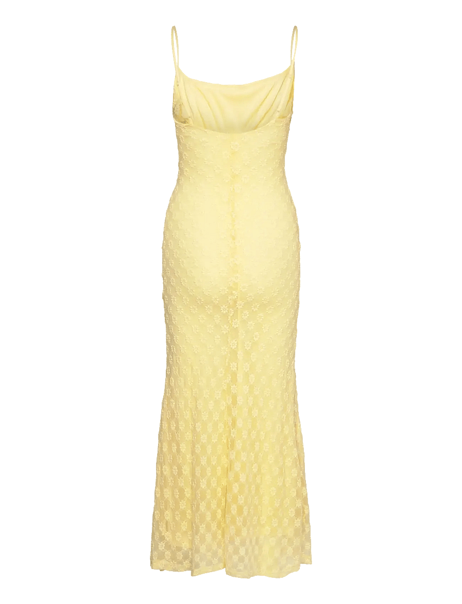 Bardot - ADONI MESH MIDI DRESS - robes moulantes - canary yellow - 2