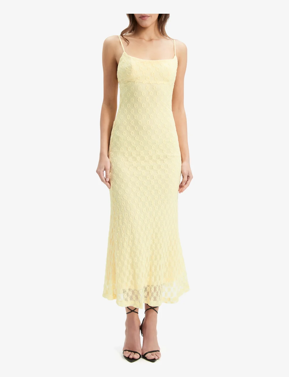 Bardot - ADONI MESH MIDI DRESS - etuikleider - canary yellow - 0