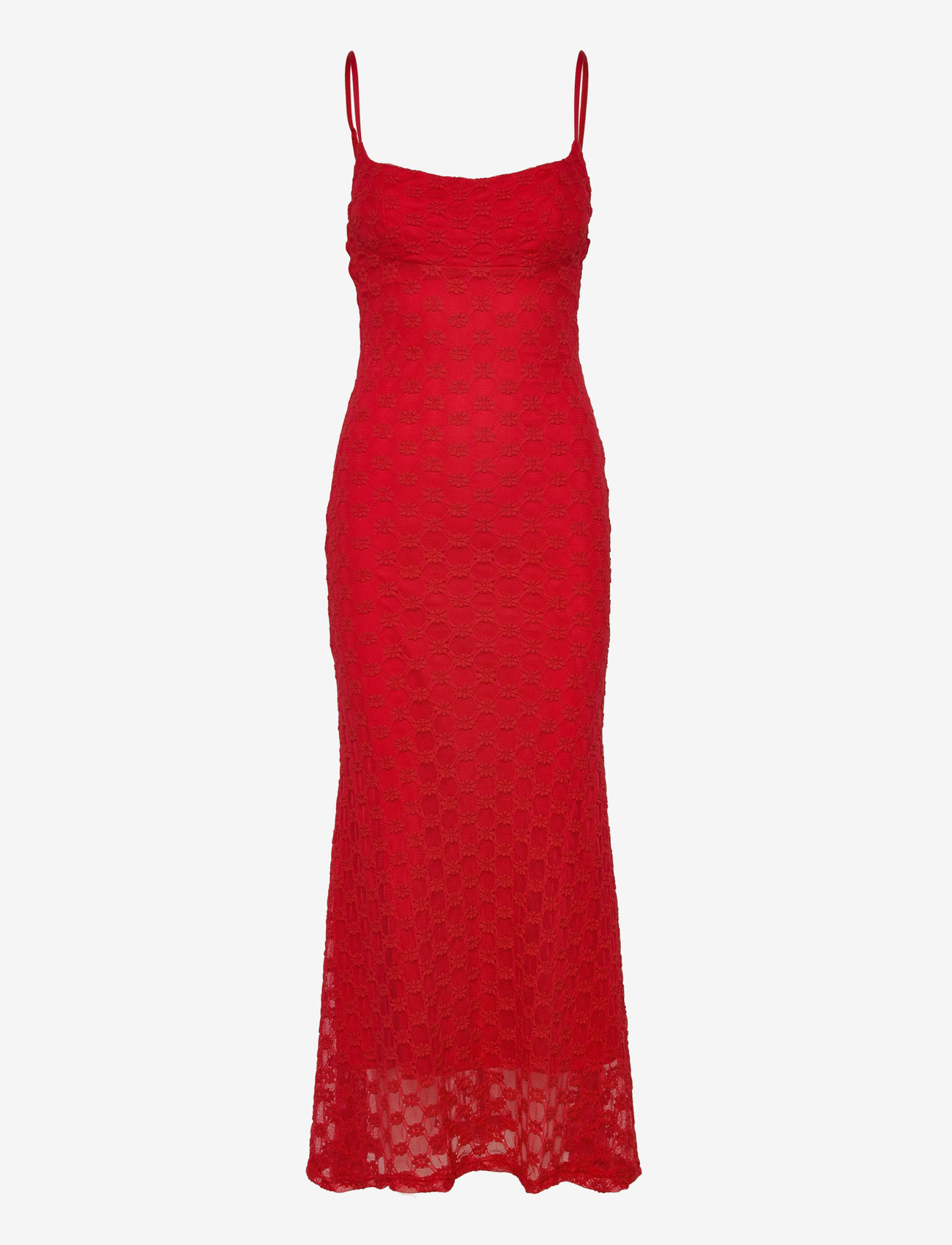 Bardot - ADONI MESH MIDI DRESS - liibuvad kleidid - fire red - 1