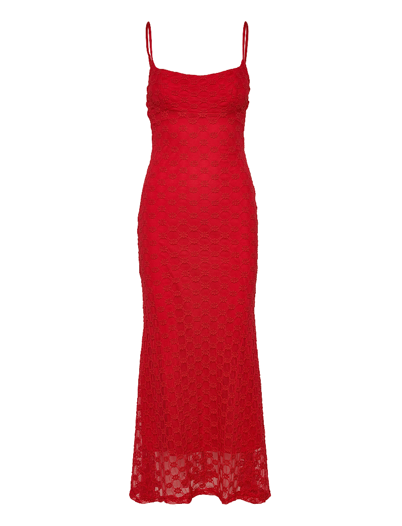 Bardot - ADONI MESH MIDI DRESS - liibuvad kleidid - fire red - 1