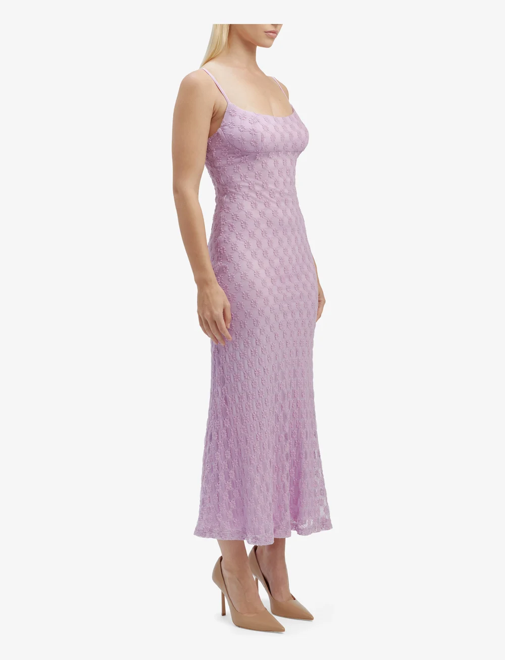 Bardot - ADONI MESH MIDI DRESS - fodralklänningar - lilac - 3