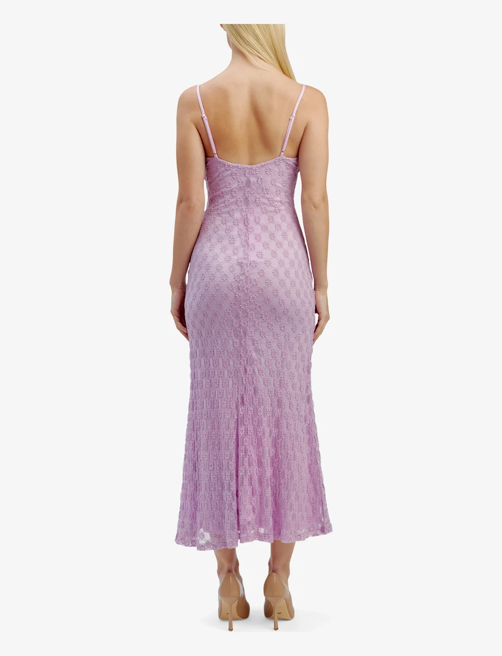 Bardot - ADONI MESH MIDI DRESS - fodralklänningar - lilac - 4
