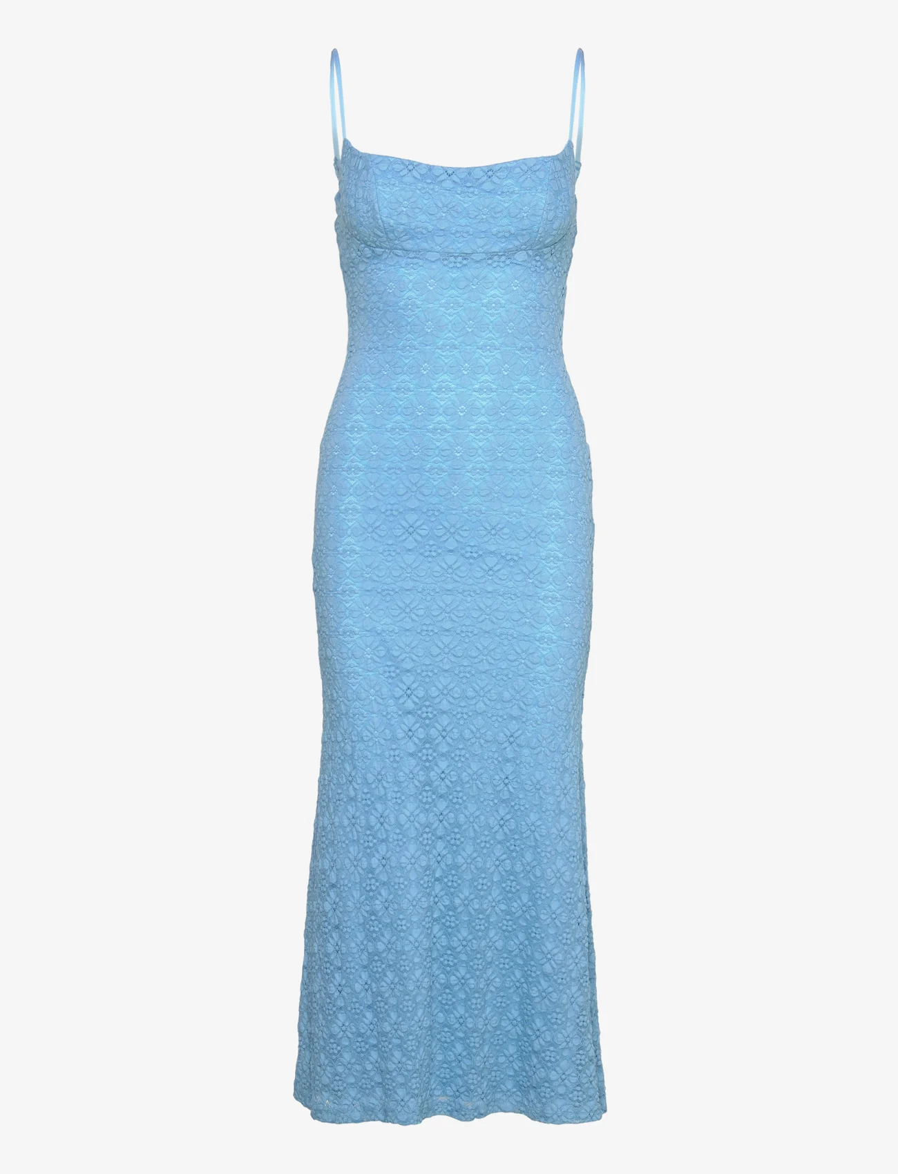 Bardot - ADONI MESH MIDI DRESS - sukienki na ramiączkach - mid blue - 0
