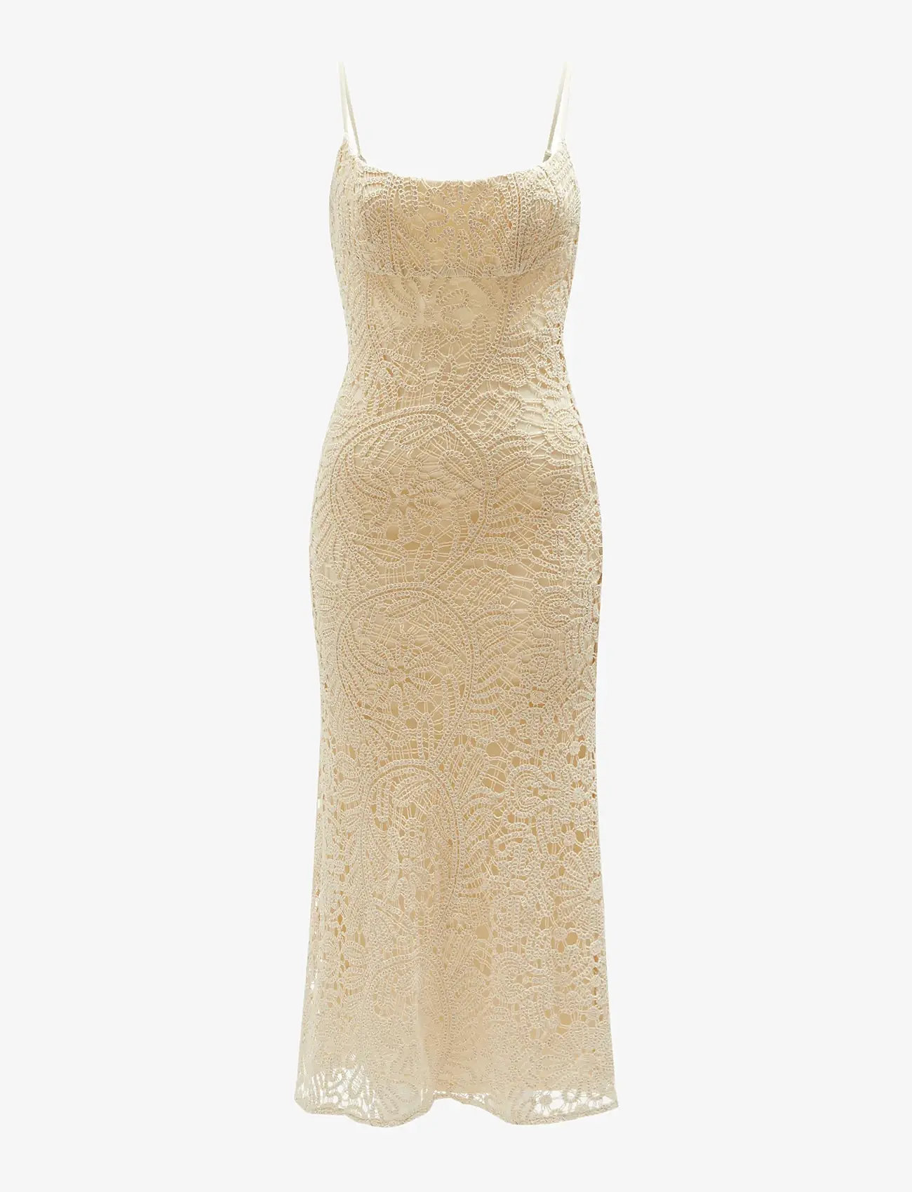 Bardot - ADONI CROCHET MIDI DRESS - festkjoler - light beige - 1
