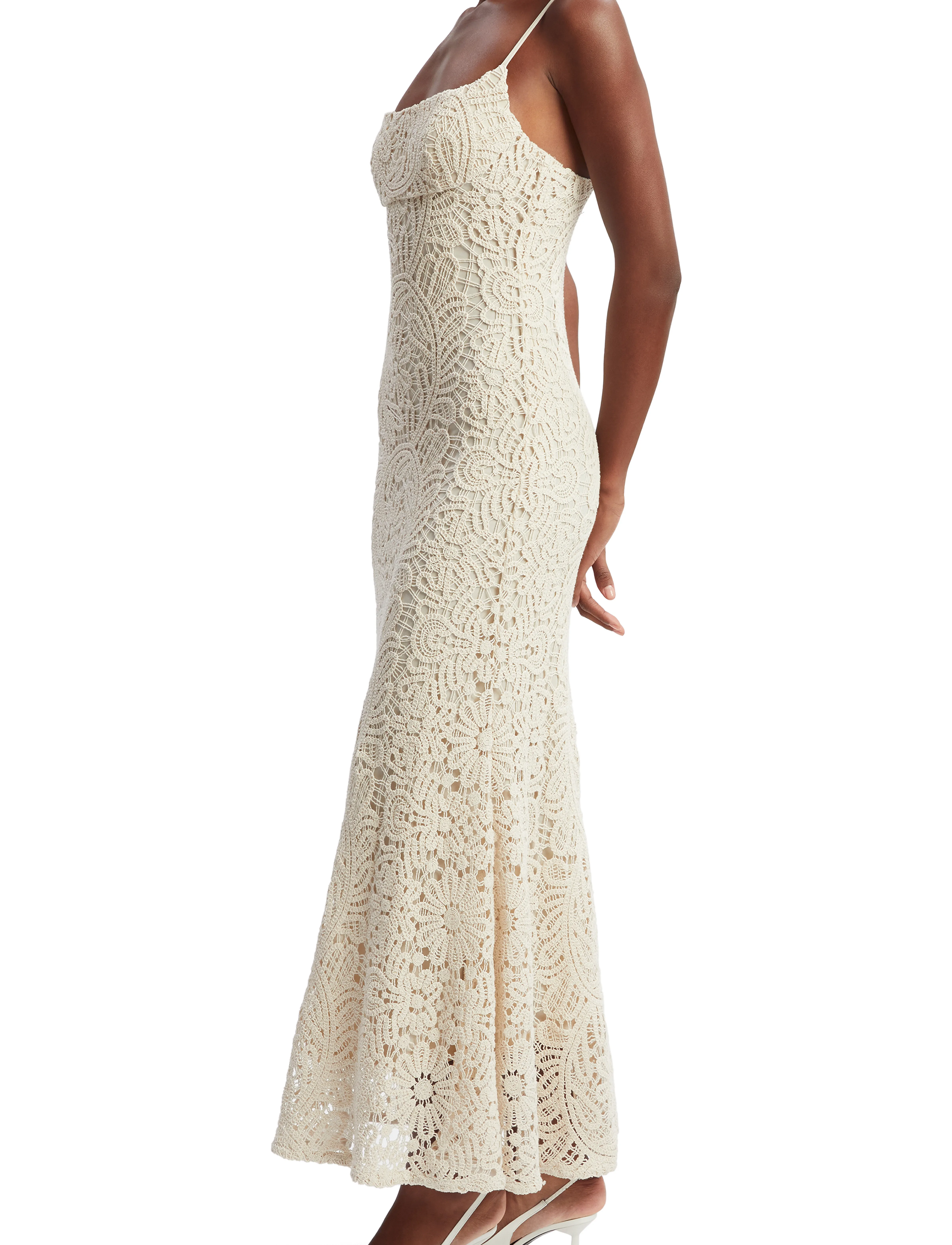 Bardot - ADONI CROCHET MIDI DRESS - light beige - 3