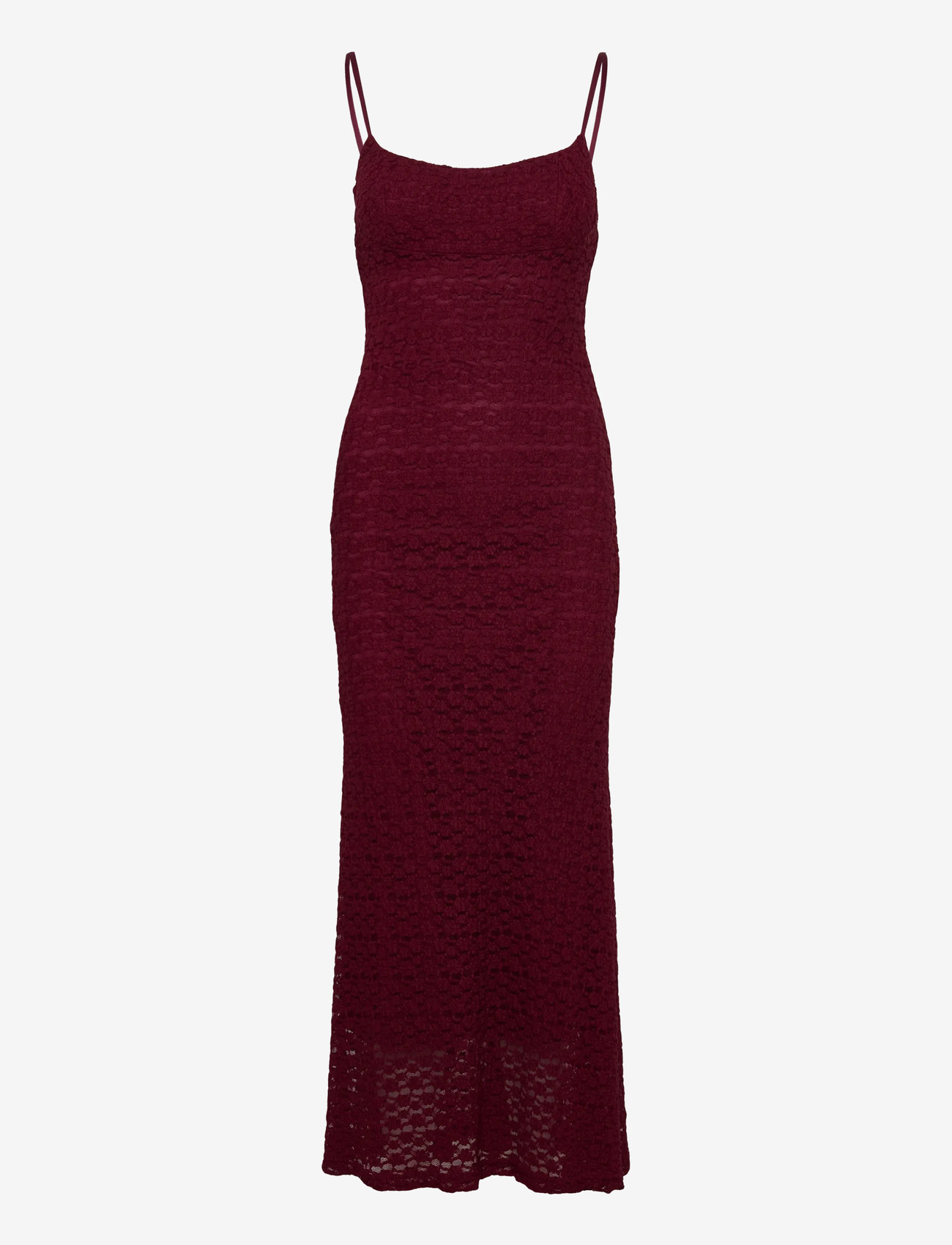 Bardot - LOUISA MESH MIDI DRESS - maxi dresses - burgundy - 0