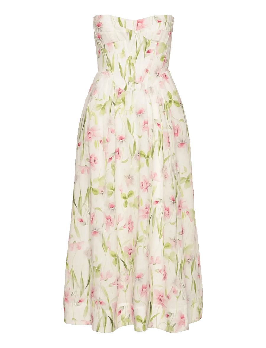 bardot lola corset midi dresses Bardot Lola Corset Midi Dress in Pink Haze