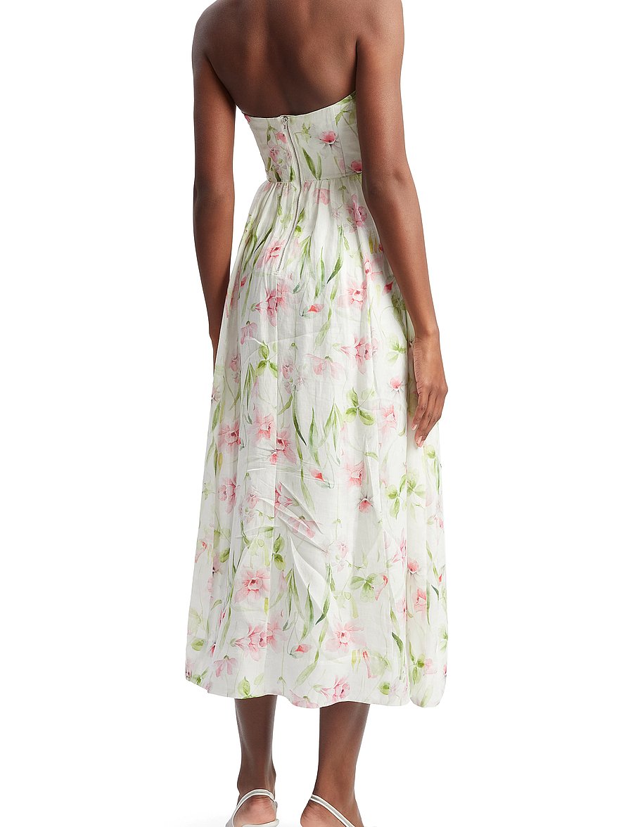 Bardot - LOLA CORSET MIDI DRESS - konfirmation - summer white floral - 3