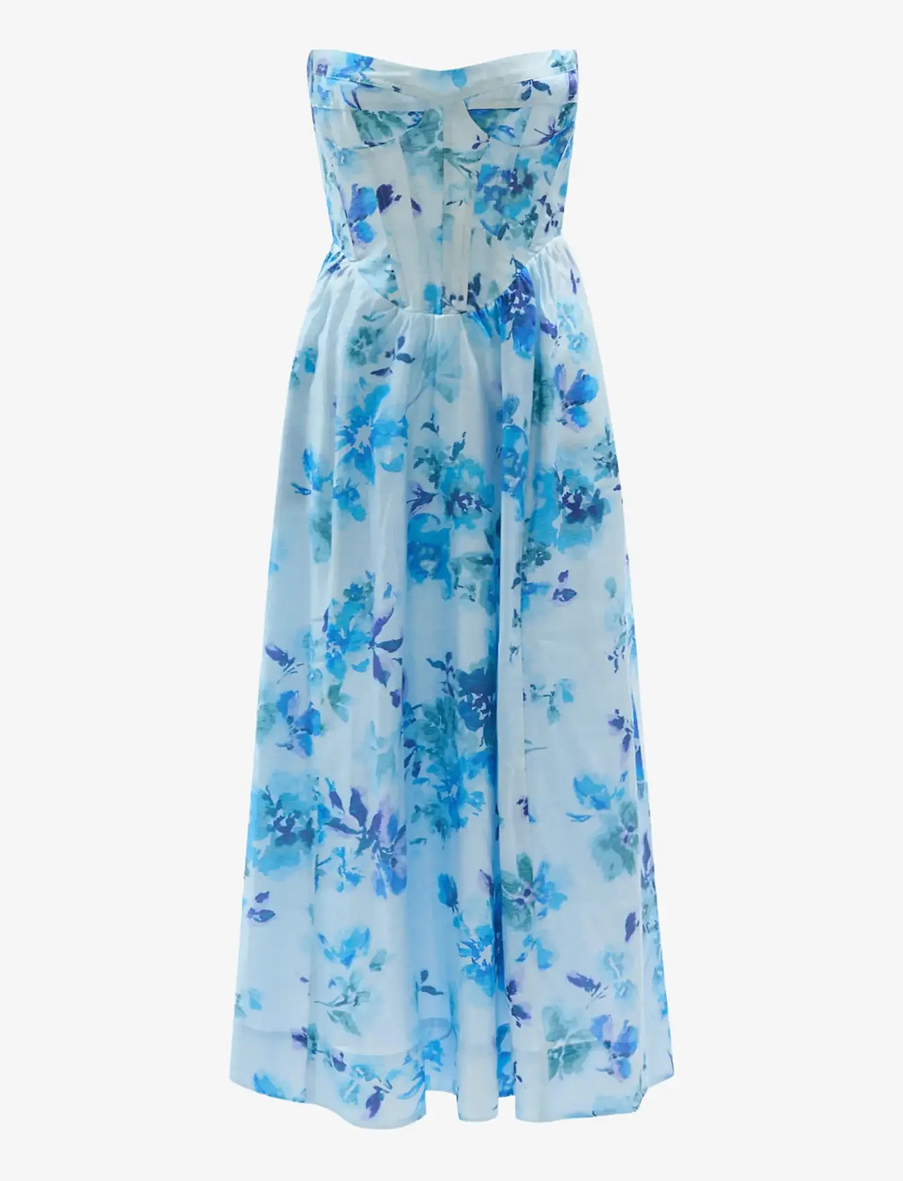 Bardot - LOLA CORSET MIDI DRESS - suvekleidid - blue floral - 1