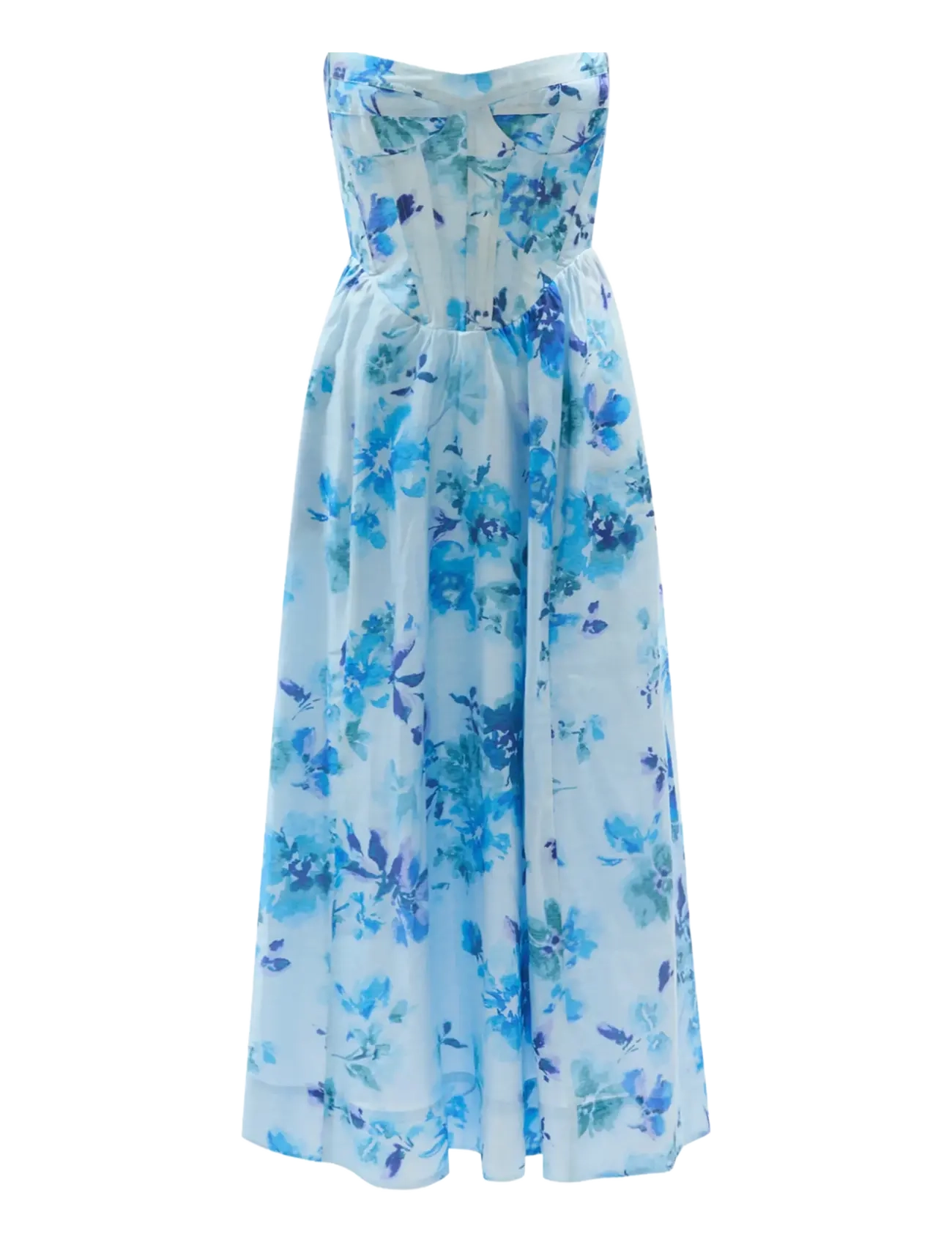 Bardot LOLA CORSET MIDI DRESS - Kleidung - BLUE FLORAL / blue