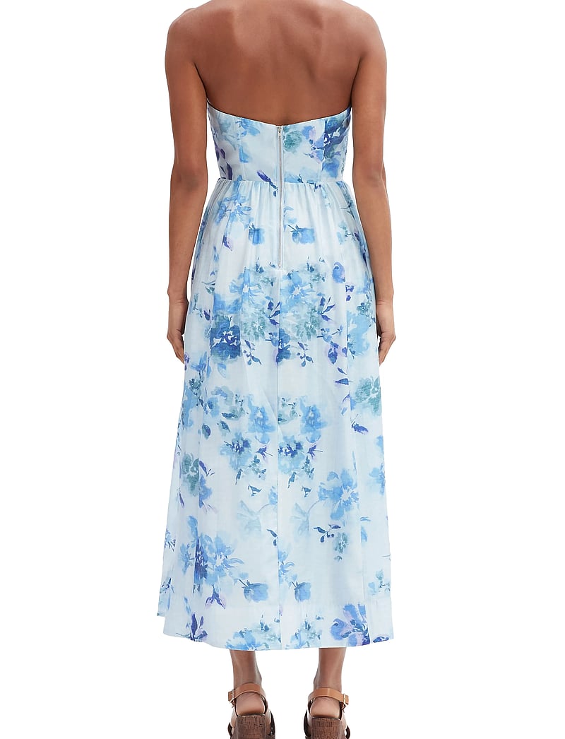 Bardot - LOLA CORSET MIDI DRESS - suvekleidid - blue floral - 4