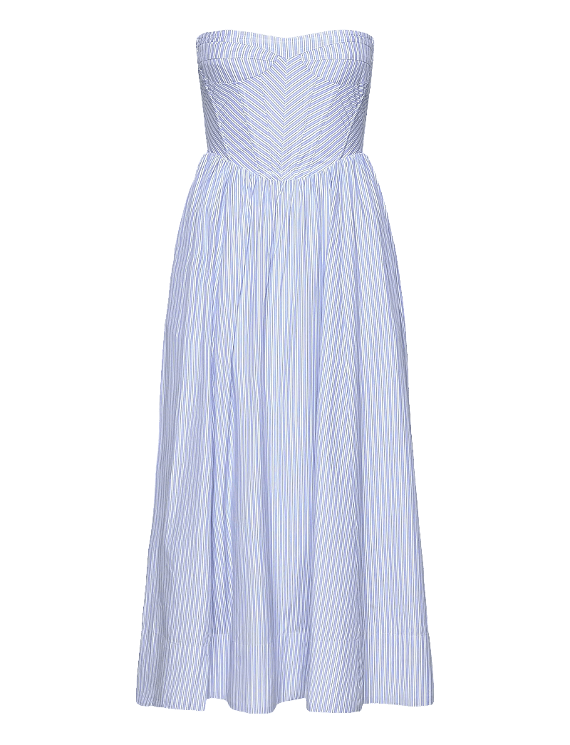 Bardot - LOLA CORSET STRIPE MIDI DRESS - blue strip - 1