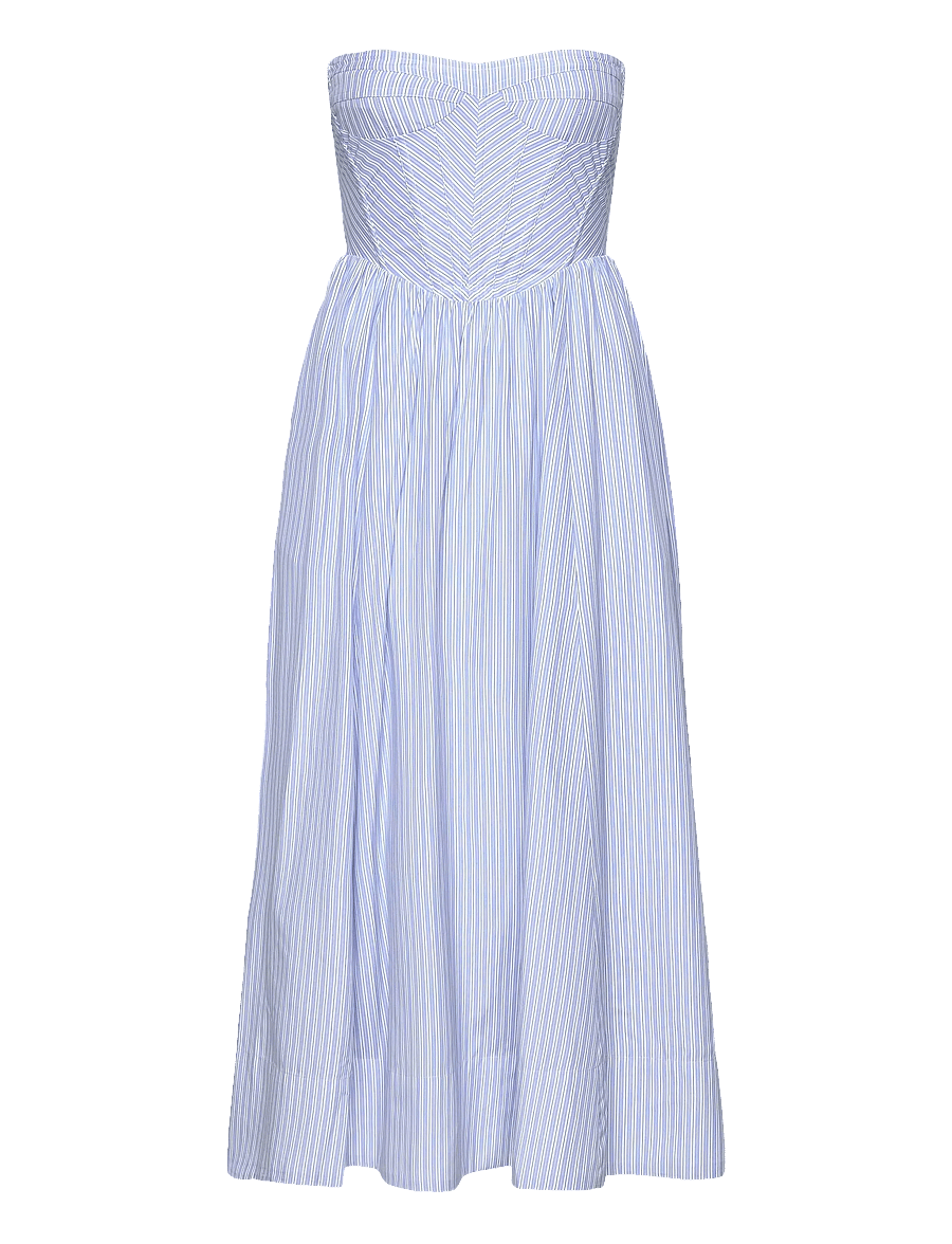 Bardot - LOLA CORSET STRIPE MIDI DRESS - sommerkleider - blue strip - 1