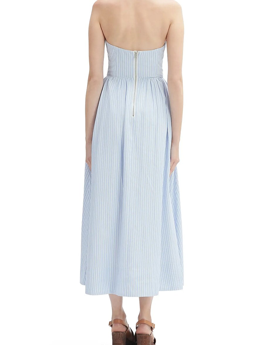 Bardot - LOLA CORSET STRIPE MIDI DRESS - sommerkleider - blue strip - 4