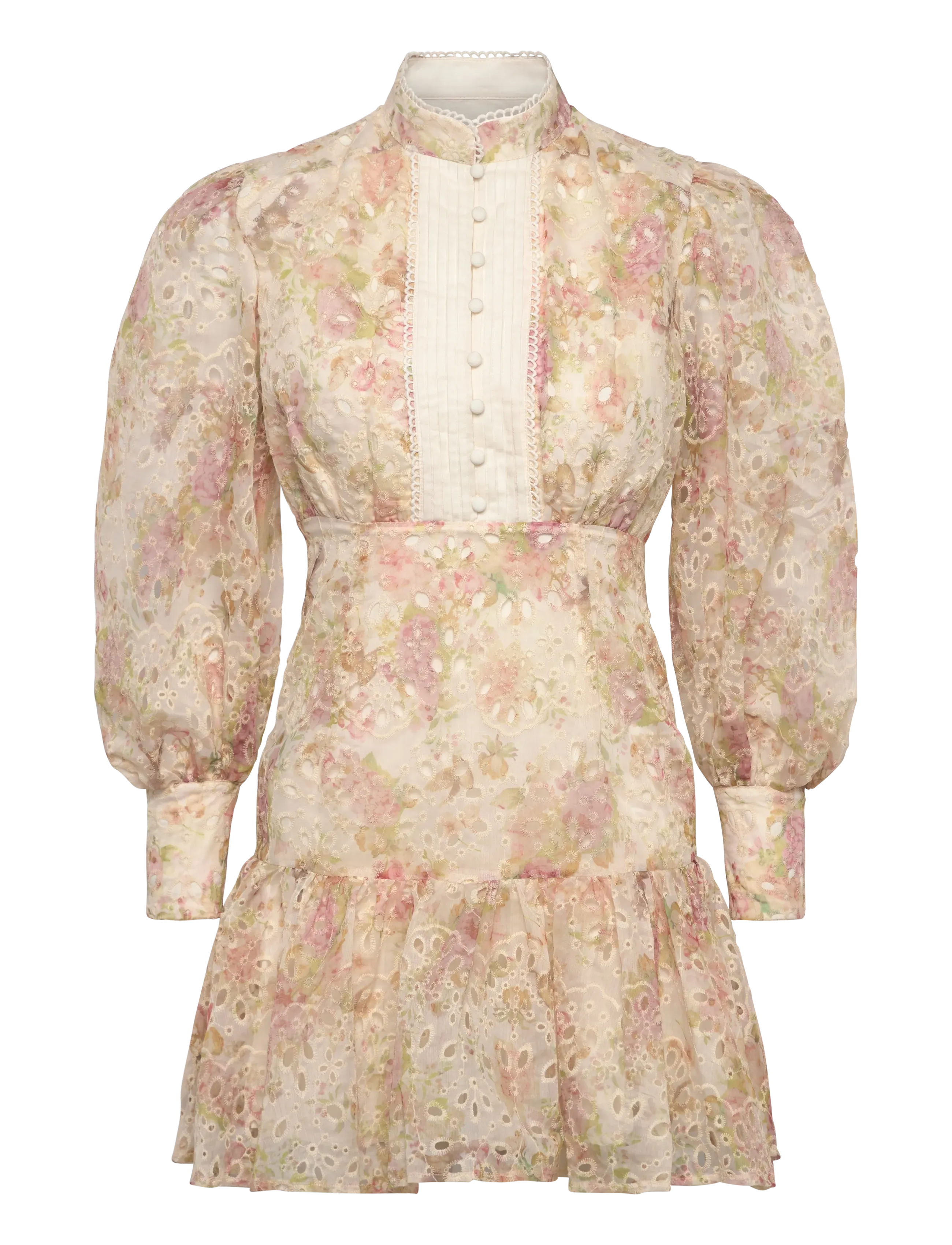 Bardot - REMY MINI BRODERIE DRESS - apricot floral - 1