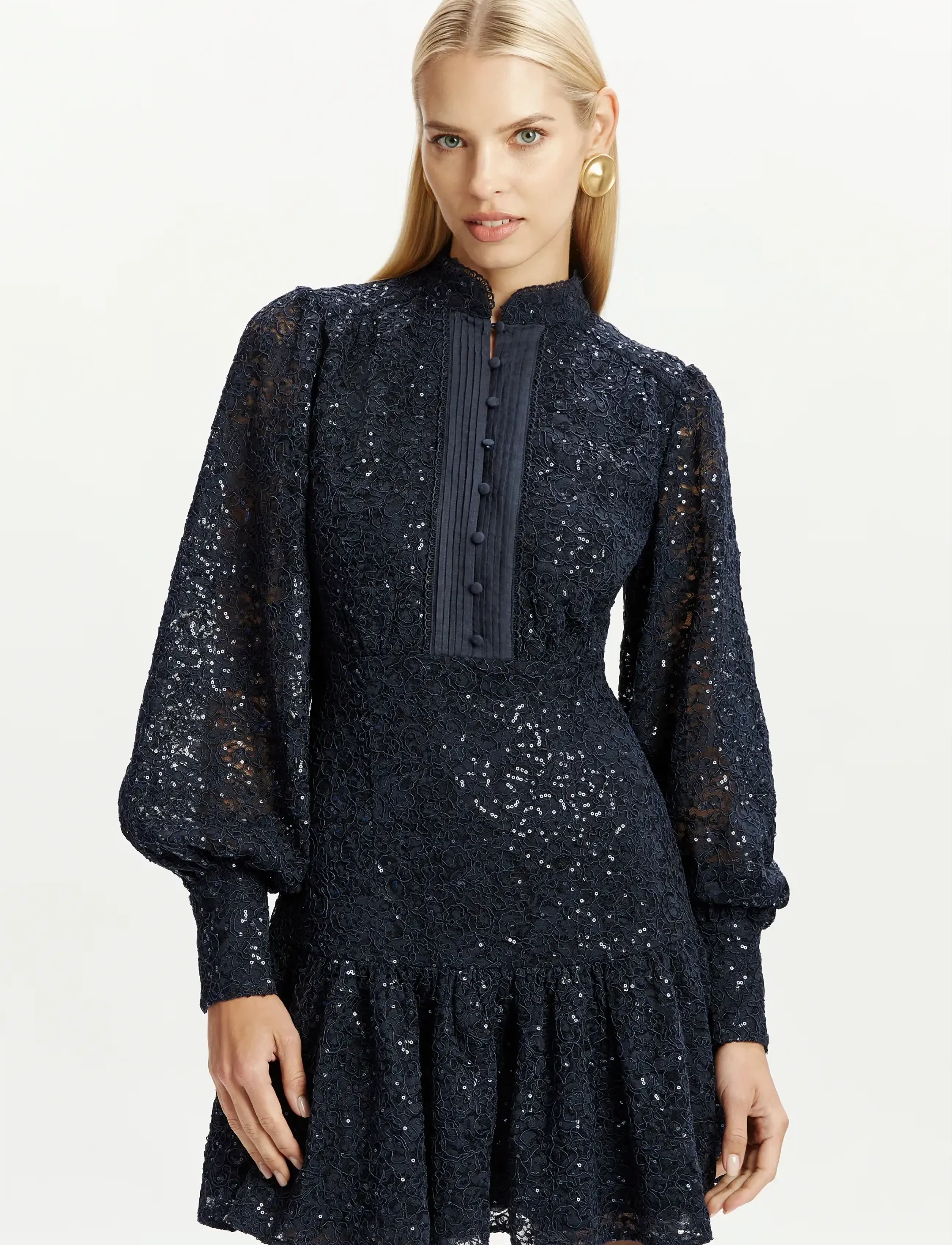 Bardot - REMY LACE MINI DRESS - kokteilikleidid - navy - 5