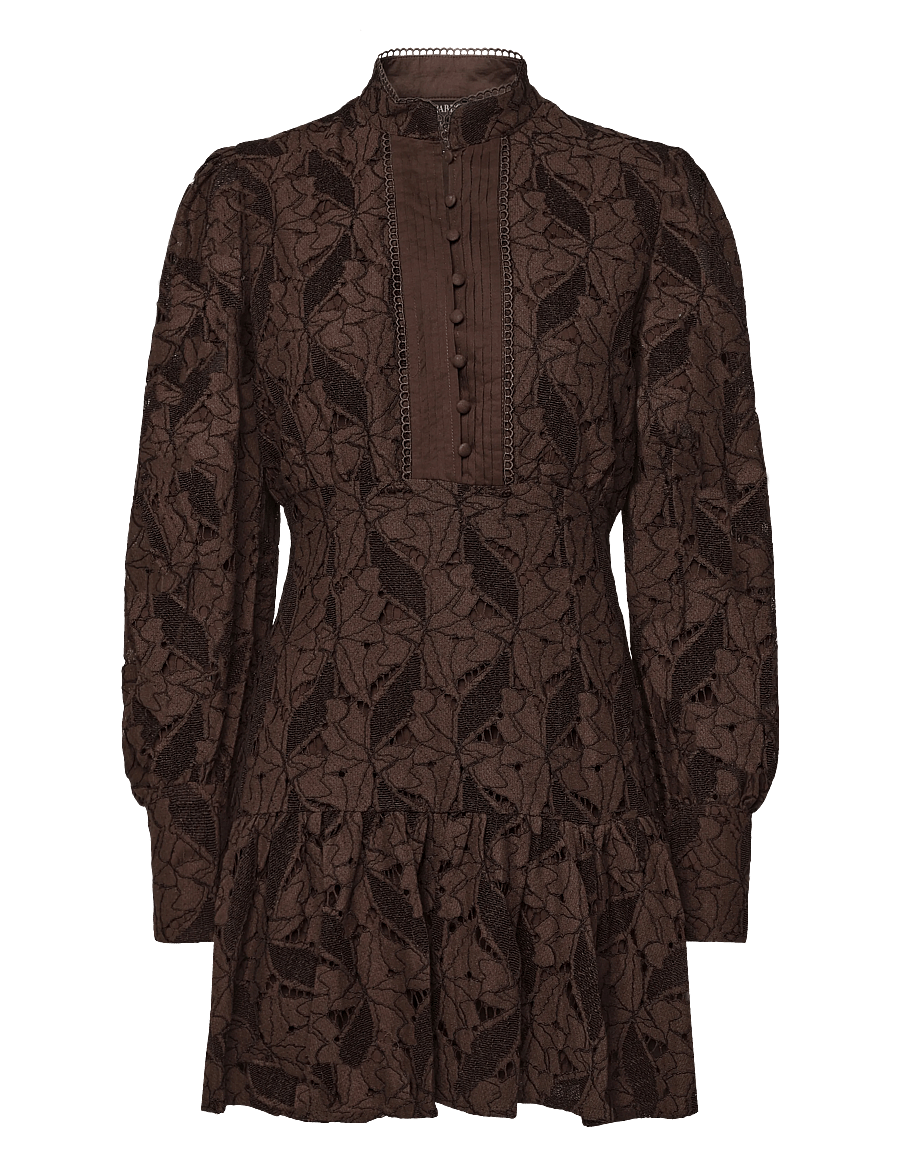 Bardot - REMY MINI LACE DRESS - blondekjoler - chocolate - 1