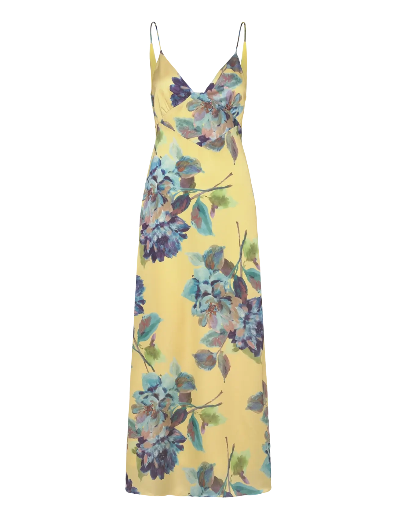 Bardot WINTOUR MIDI SLIP DRESS - Midikleider - BOLD BLUE FORAL / yellow
