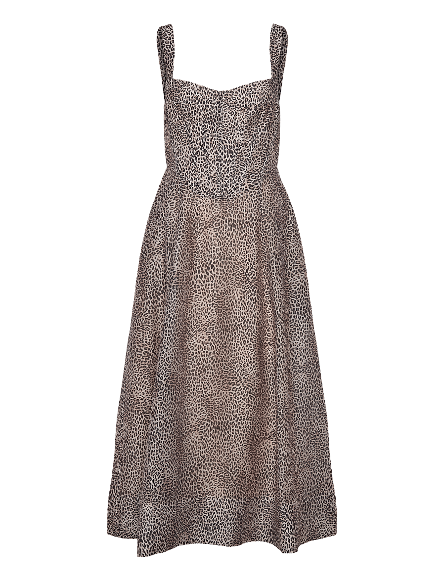 Bardot - LILAH CORSET MIDI DRESS - midikleidid - b leopard - 1