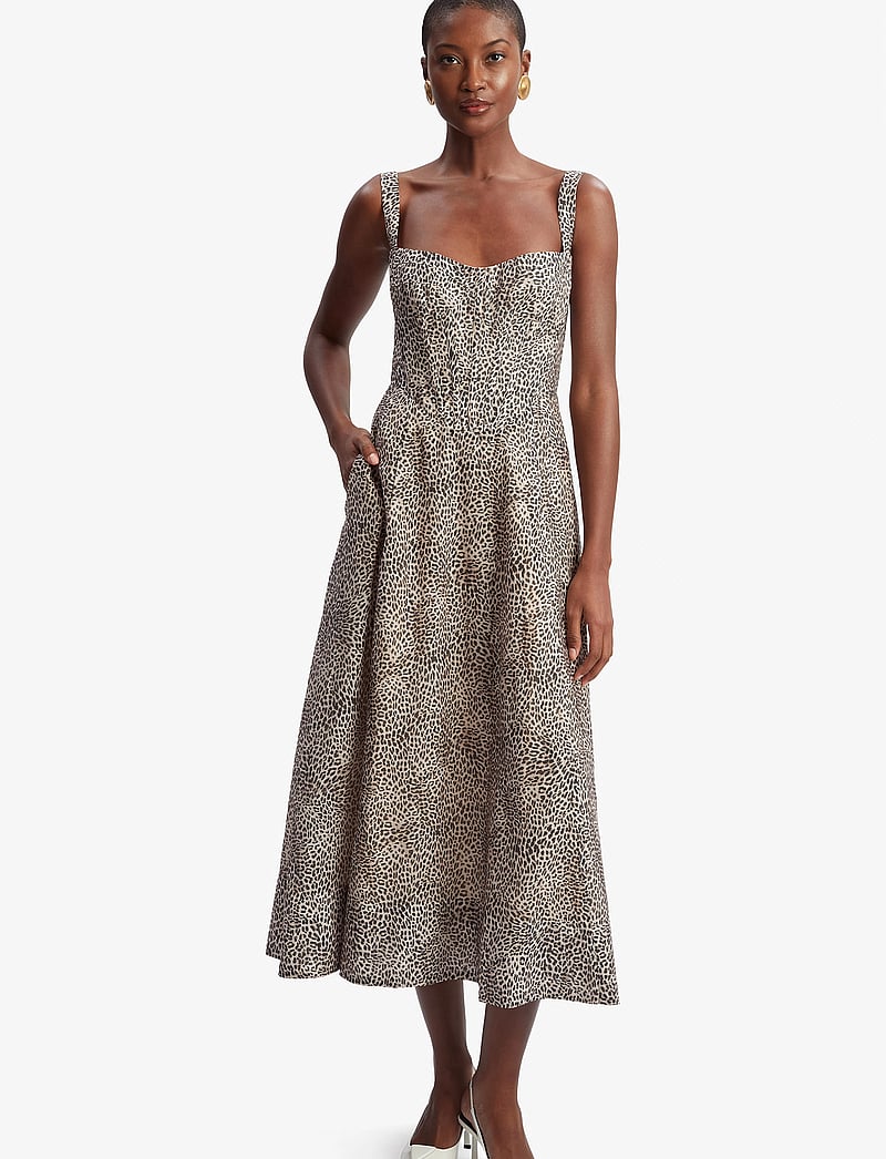 Bardot - LILAH CORSET MIDI DRESS - midikleider - b leopard - 5