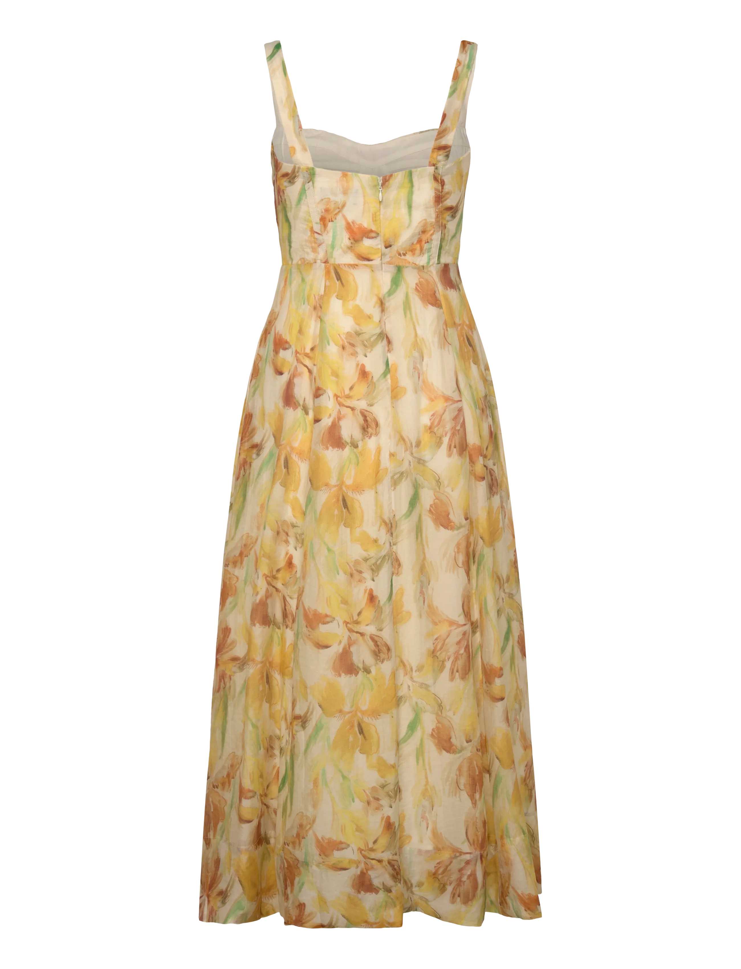 Bardot - ADALINE PRINTED MIDI DRESS - midi dresses - yellow flr - 1