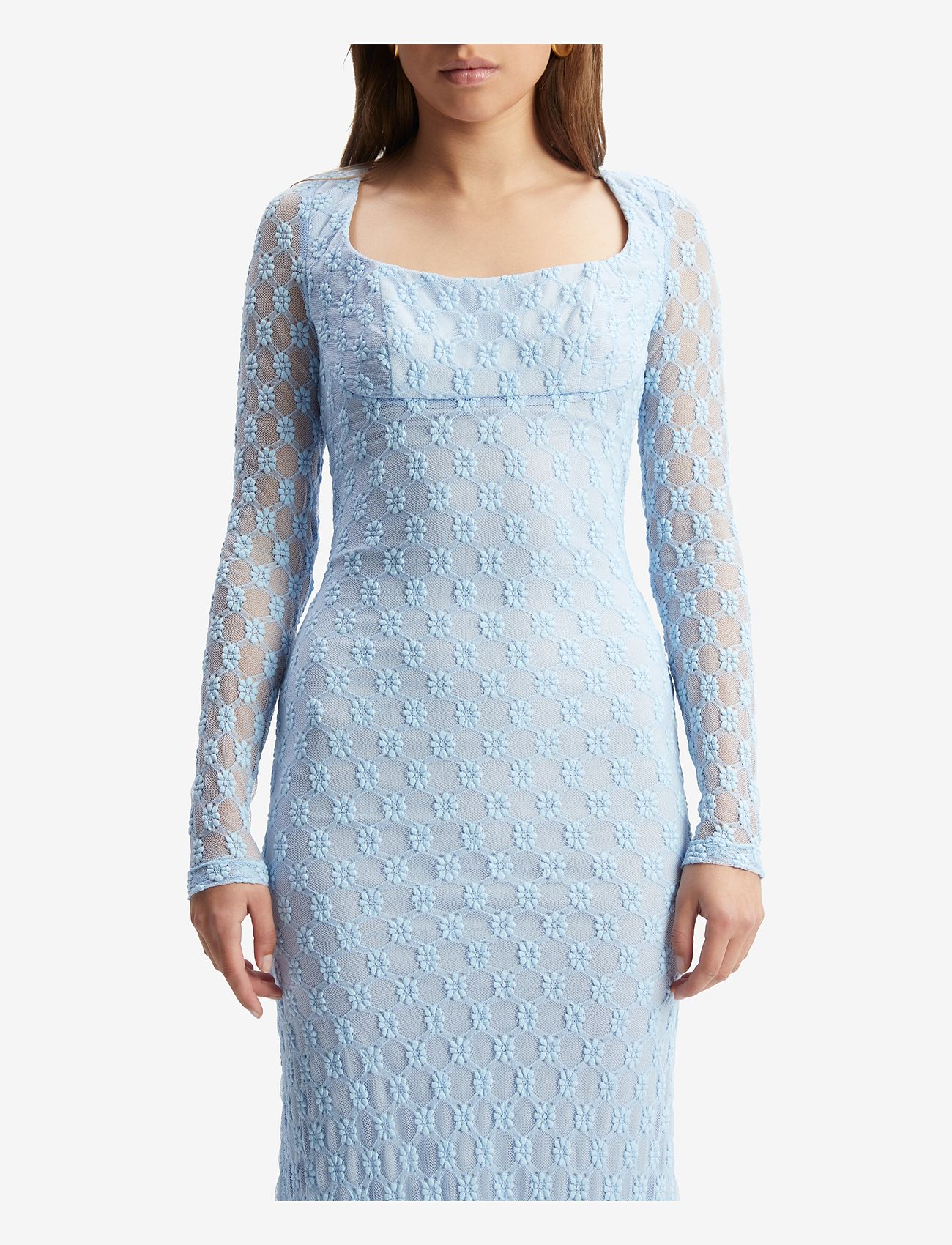 Bardot - ADONI LACE MIDI DRESS - pitskleidid - cornflower - 5