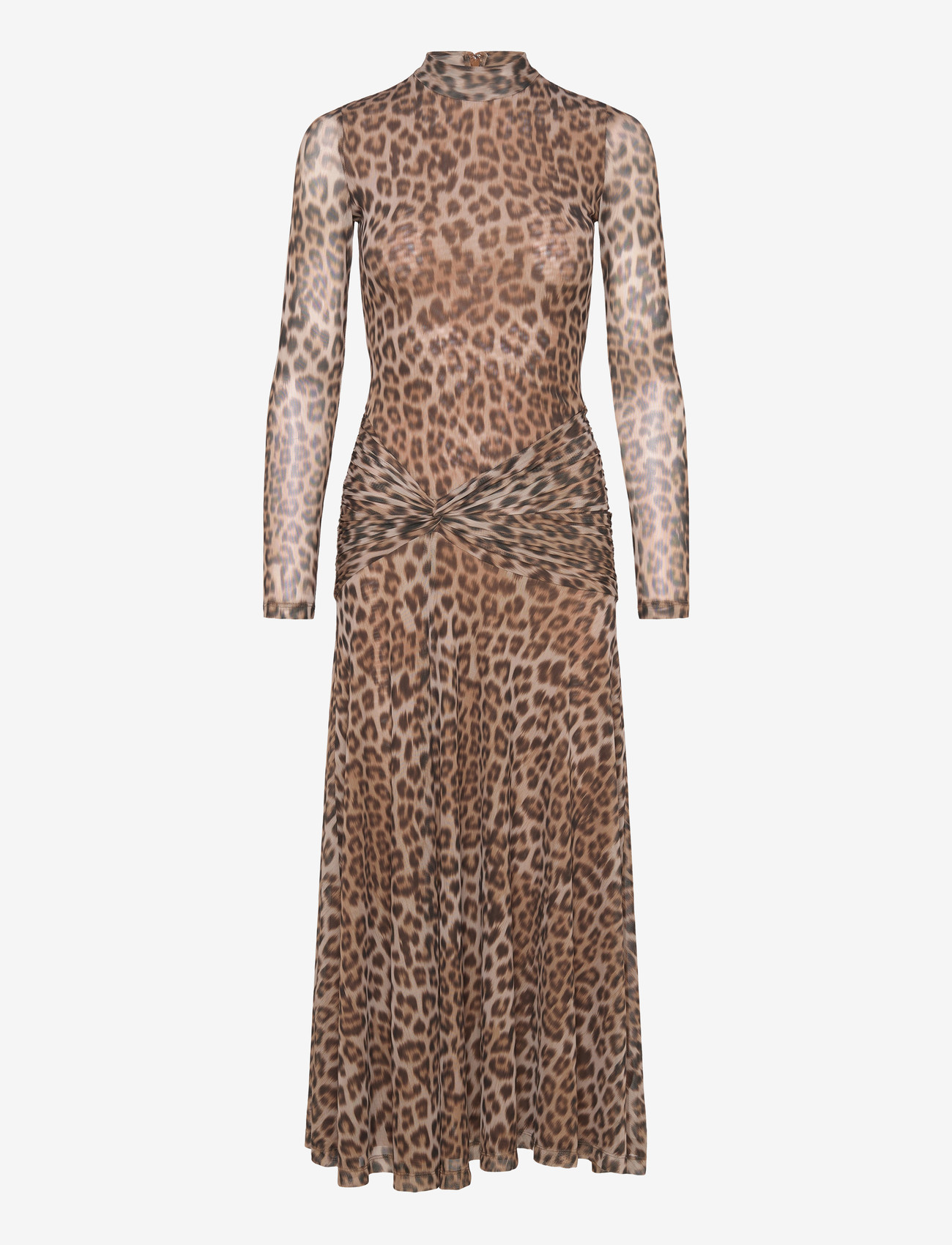 Bardot - LEA PRINTED MESH MIDI DRESS - maxikleider - b leopard - 0