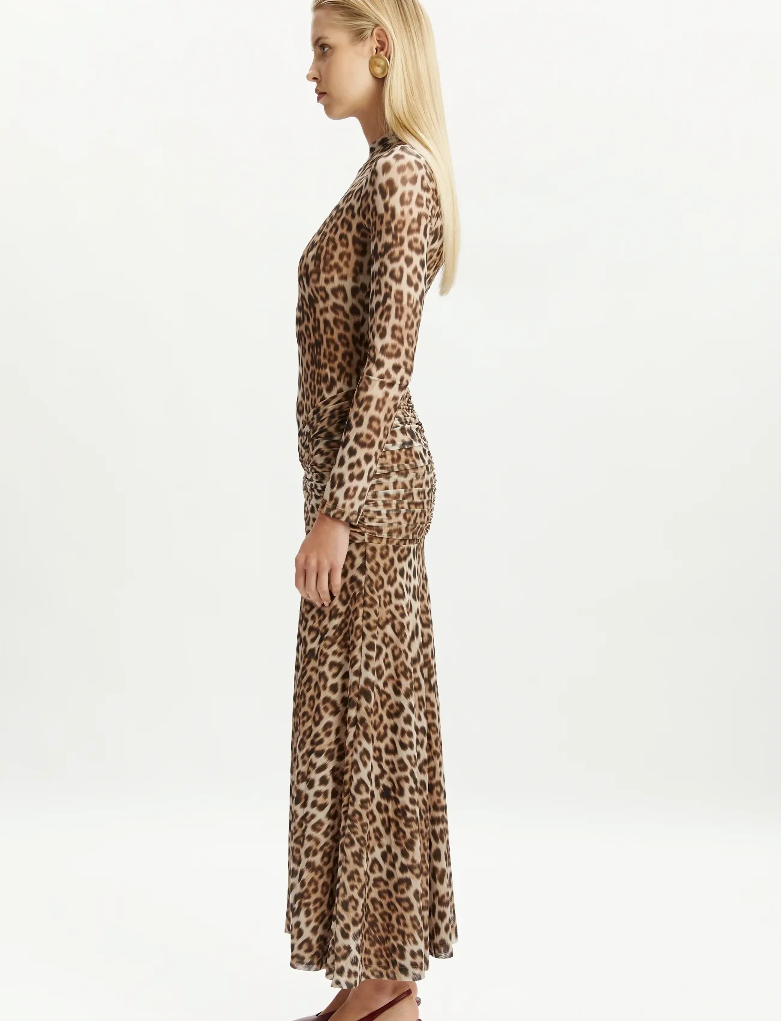 Bardot - LEA PRINTED MESH MIDI DRESS - maxi kjoler - b leopard - 3