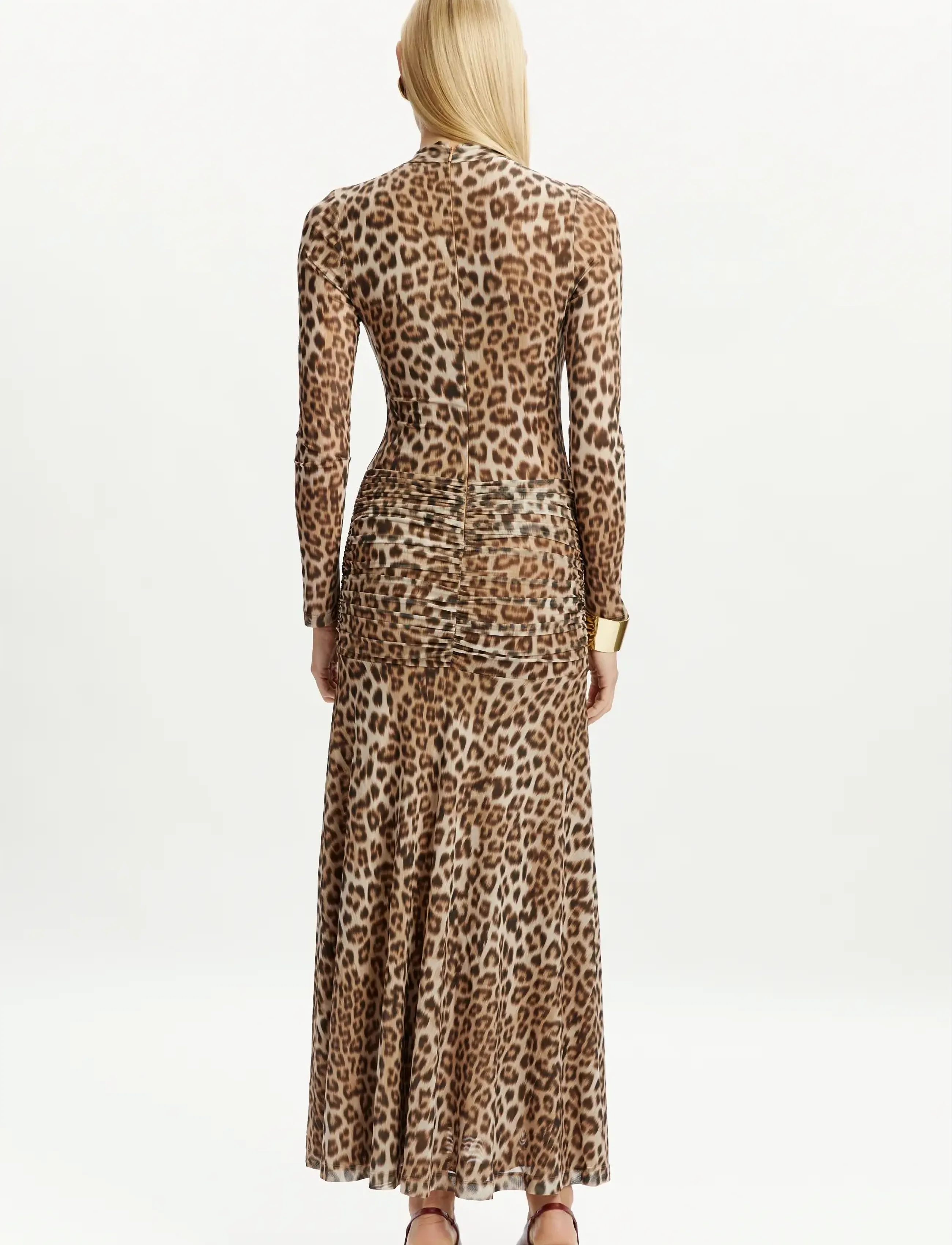 Bardot - LEA PRINTED MESH MIDI DRESS - maxi kjoler - b leopard - 4