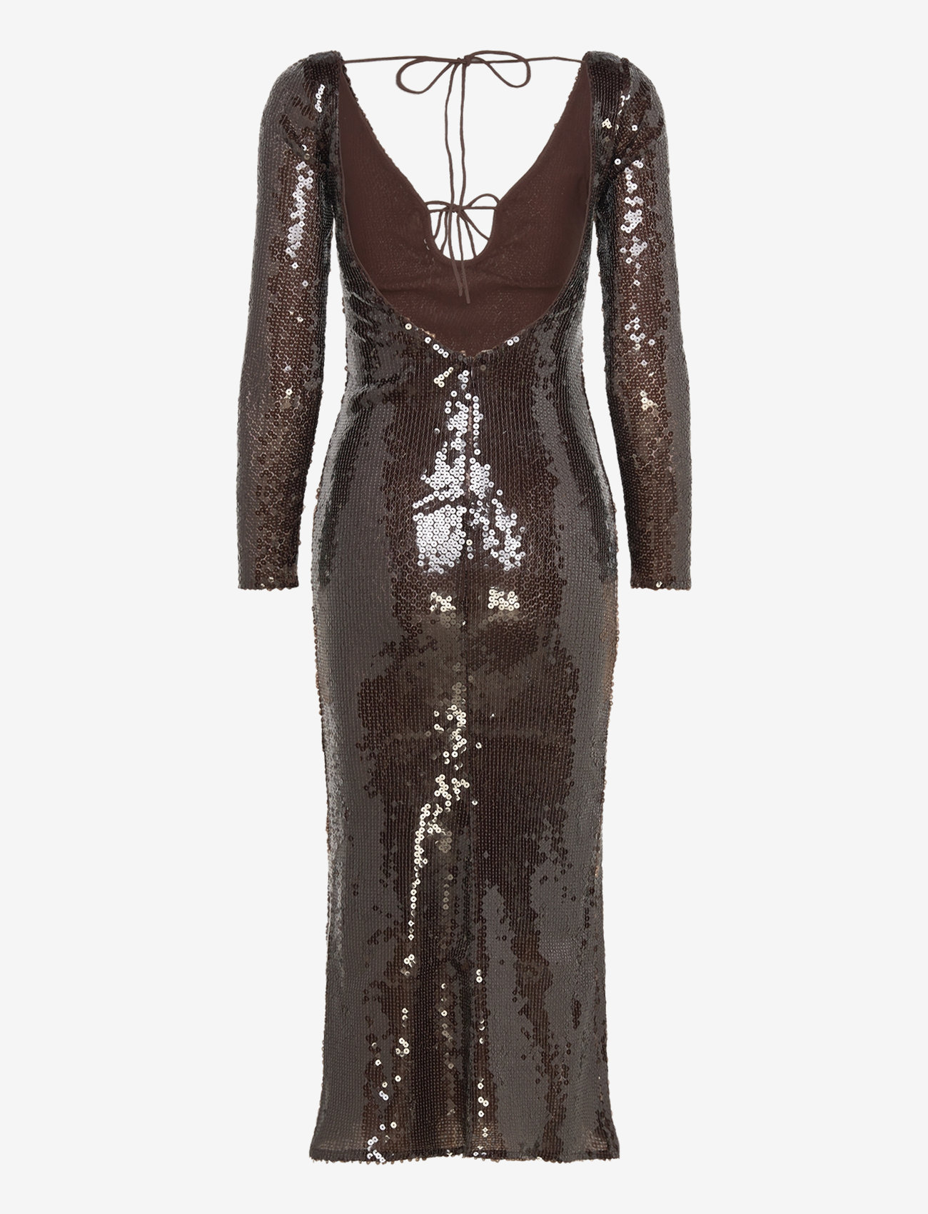 Bardot - VERONA SEQUIN MAXI DRESS - paljettklänningar - dark choco - 2