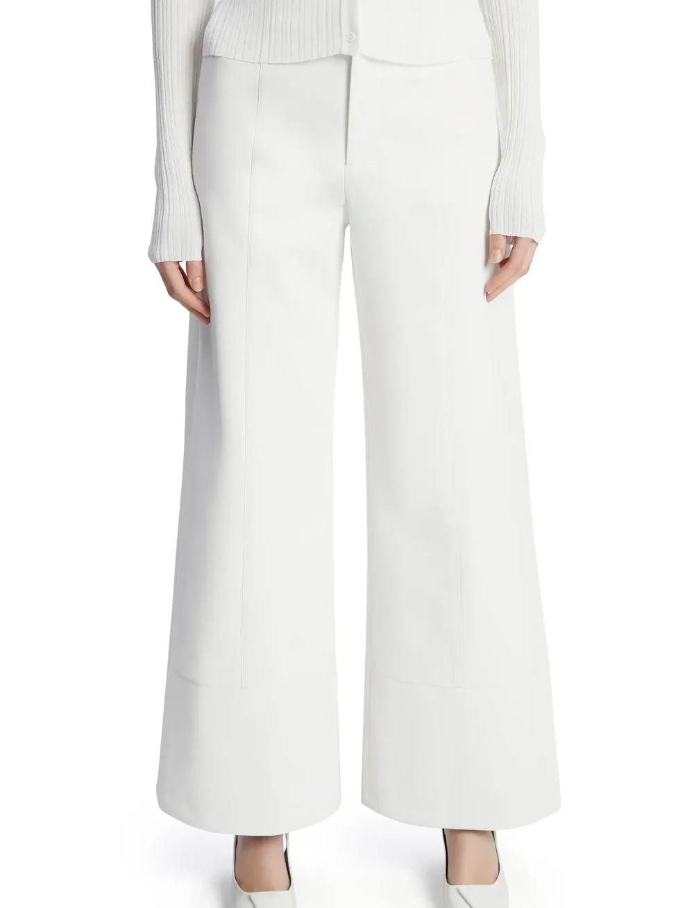 Bardot - MARLOWE PU WIDE LEG PANT - hosen mit weitem bein - orchid wht - 5