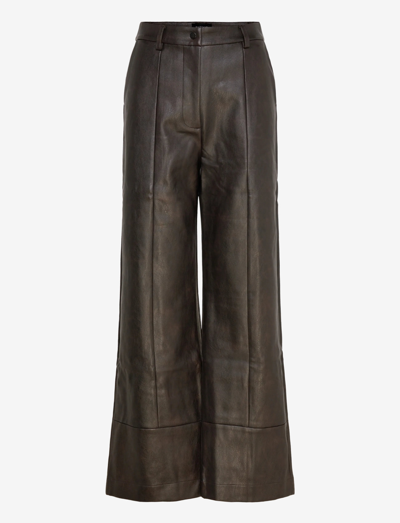 Bardot - MARLOWE VEGAN LEATHER PANT - skinnbyxor - dark choco - 1
