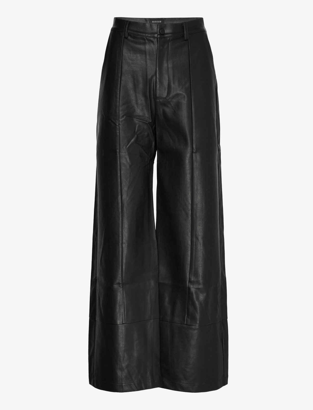 Bardot - MARLOWE PU WIDE LEG PANT - lederhosen - black - 1