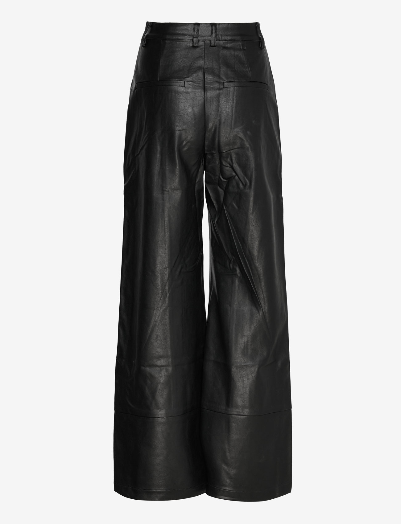Bardot - MARLOWE PU WIDE LEG PANT - lederhosen - black - 2