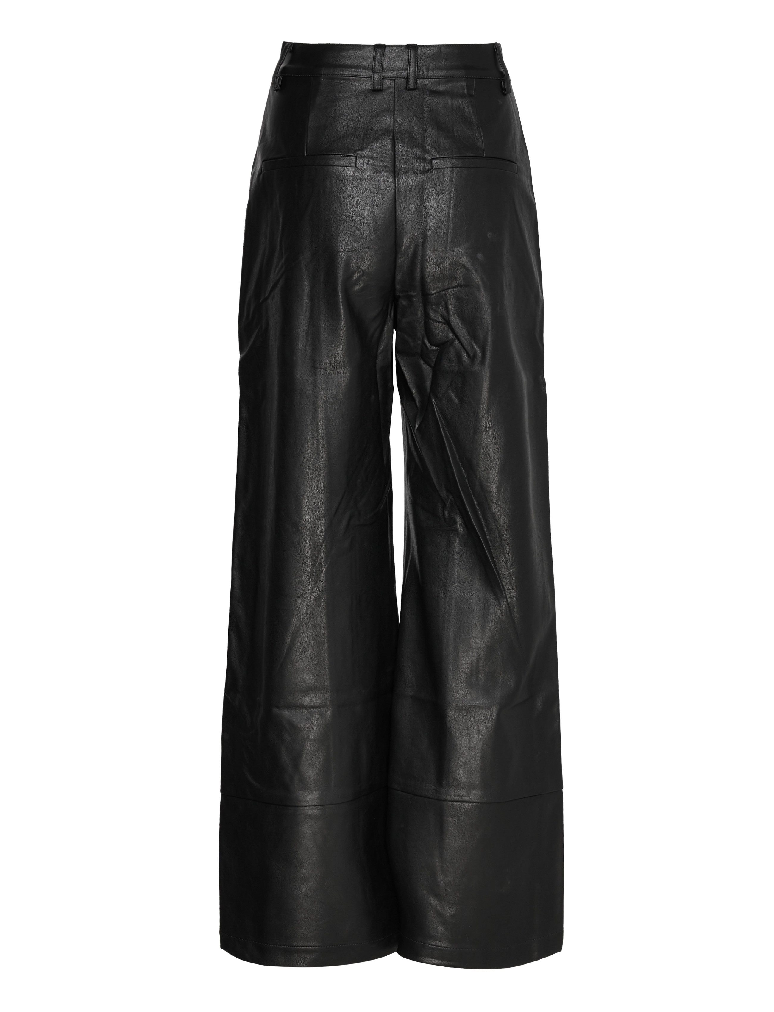 Bardot - MARLOWE PU WIDE LEG PANT - black - 2