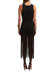 Bardot - TASSEL KNIT DRESS - sukienki dopasowane - black - 4