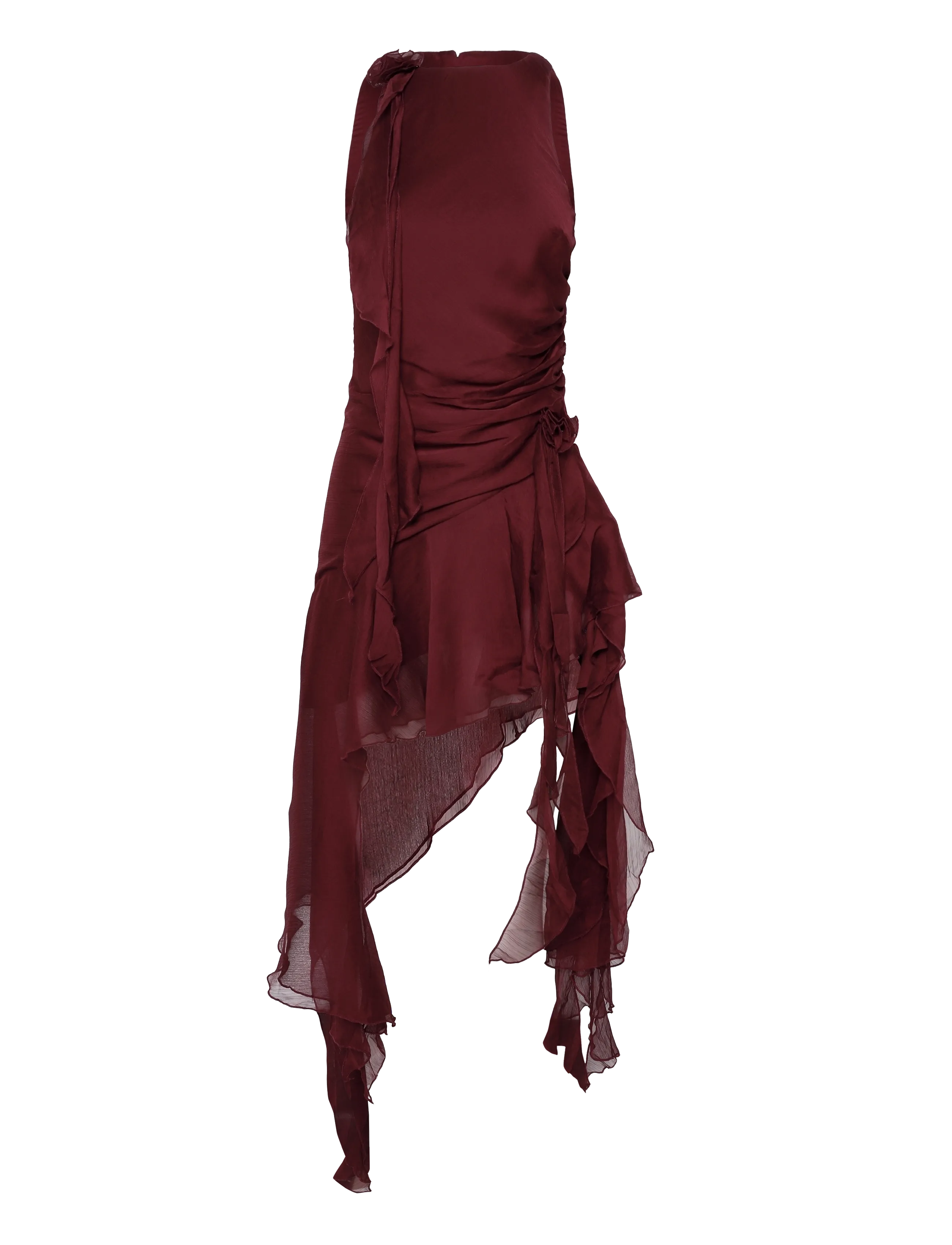 Bardot IVANA HIGH LOW MINI DRESS - Bardot - DEEP PLUM / burgundy