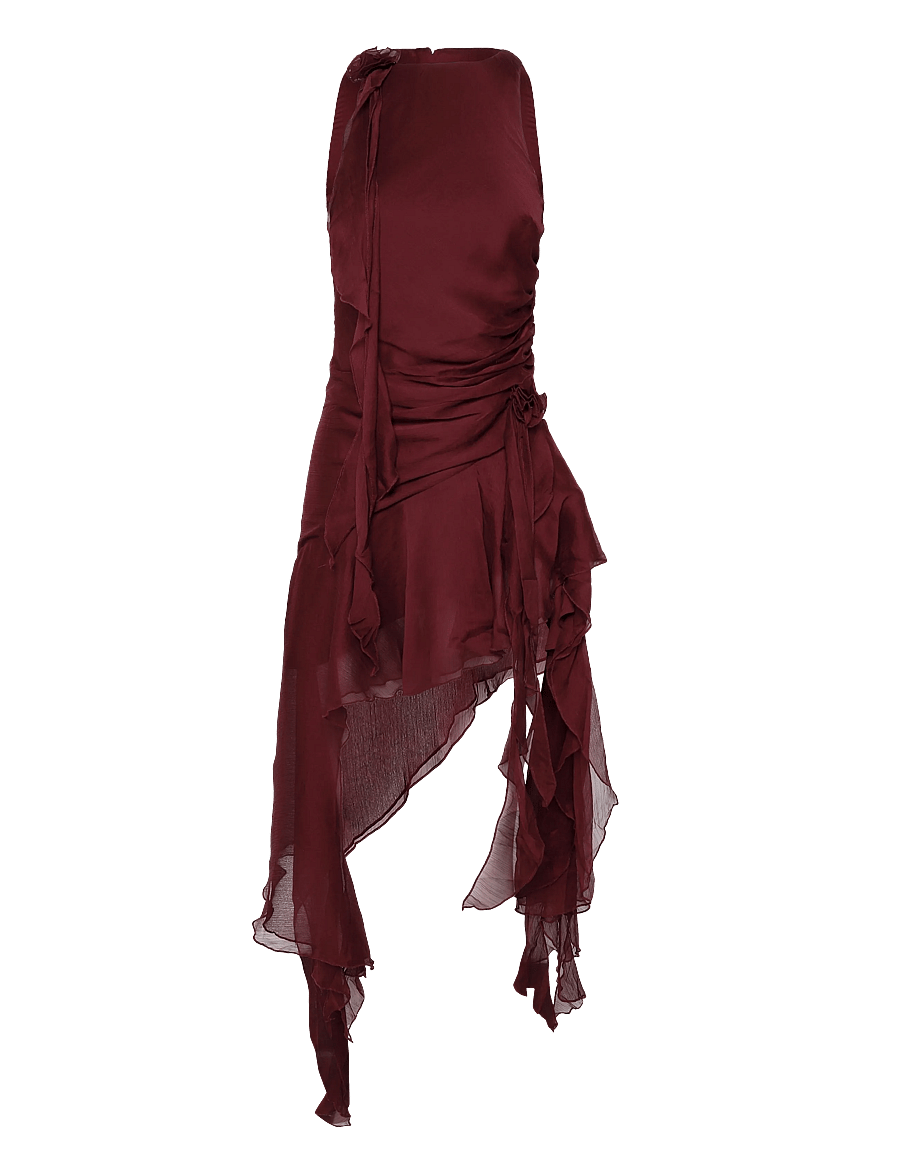 Bardot - IVANA HIGH LOW MINI DRESS - cocktail dresses - deep plum - 0