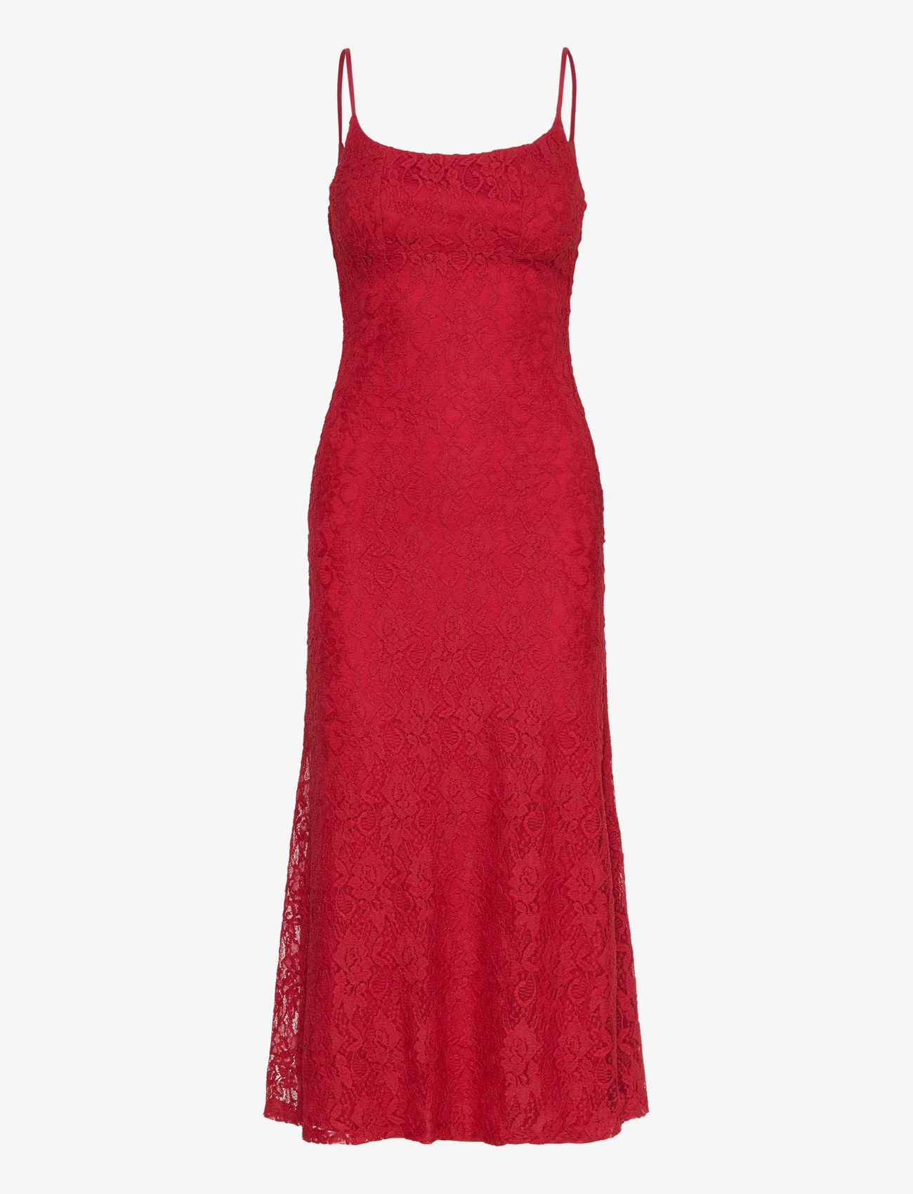 Bardot - RUBY LACE MIDI DRESS - sukienki na ramiączkach - red - 0