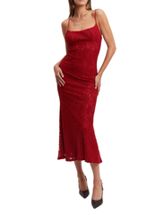Bardot - RUBY LACE MIDI DRESS - sukienki na ramiączkach - red - 3