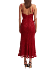 Bardot - RUBY LACE MIDI DRESS - slip-in jurken - red - 4