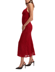 Bardot - RUBY LACE MIDI DRESS - slip-in jurken - red - 5