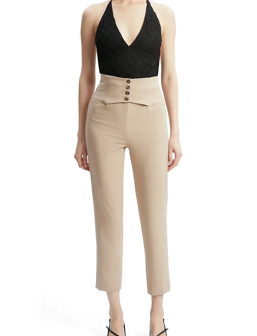Bardot - CORSET PANT - slim fit-byxor - tan - 0