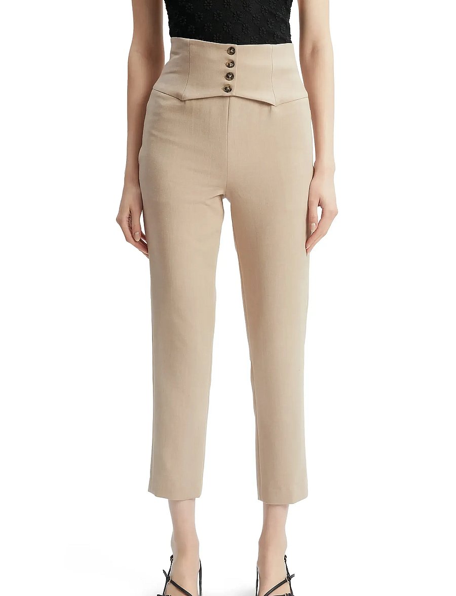 Bardot - CORSET PANT - slim fit-byxor - tan - 5