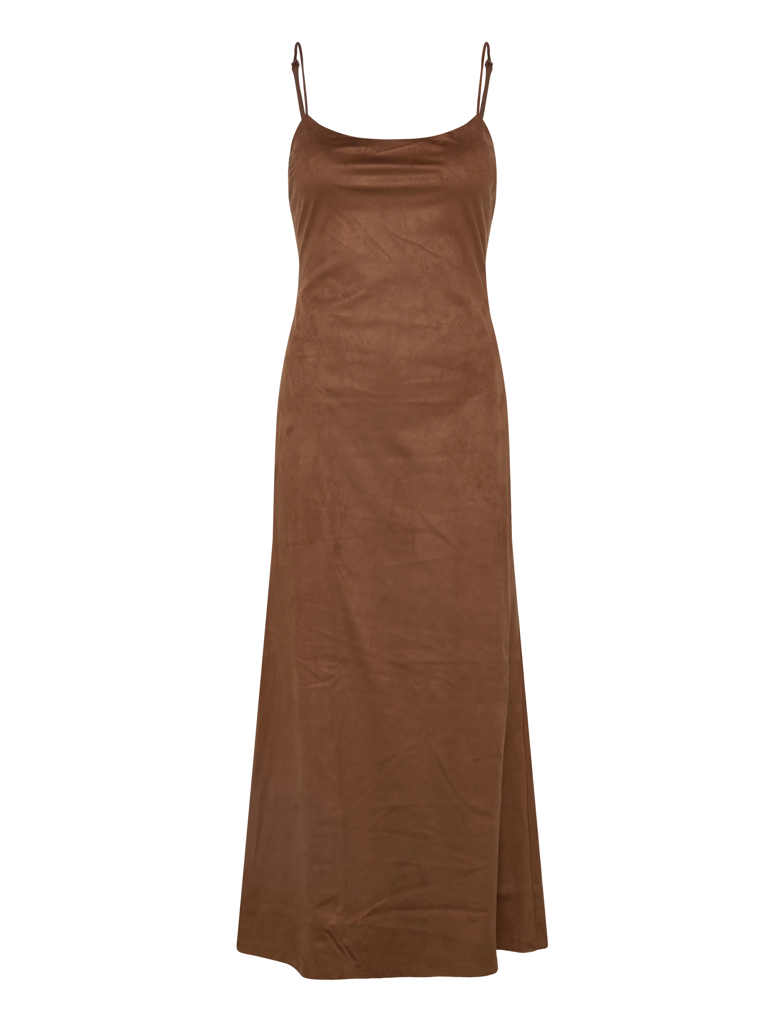 NADIRA VEGAN SUEDE DRESS - CHOCOLATE