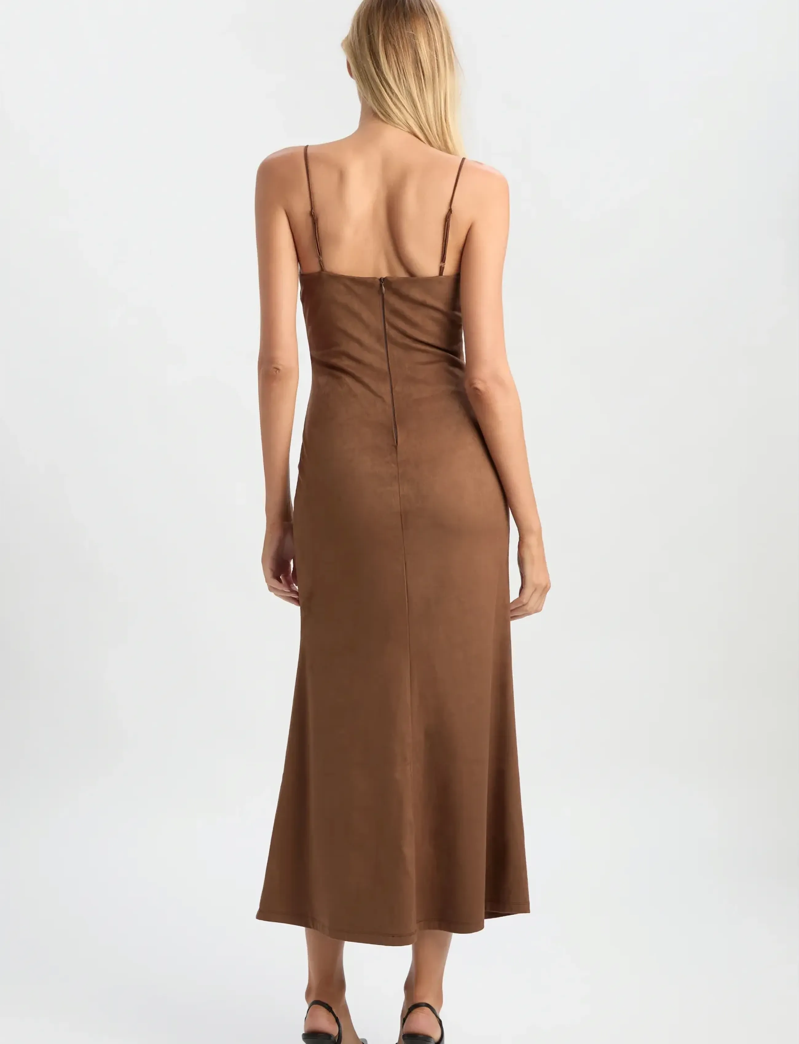 Bardot - NADIRA VEGAN SUEDE DRESS - schlupfkleider - chocolate - 3