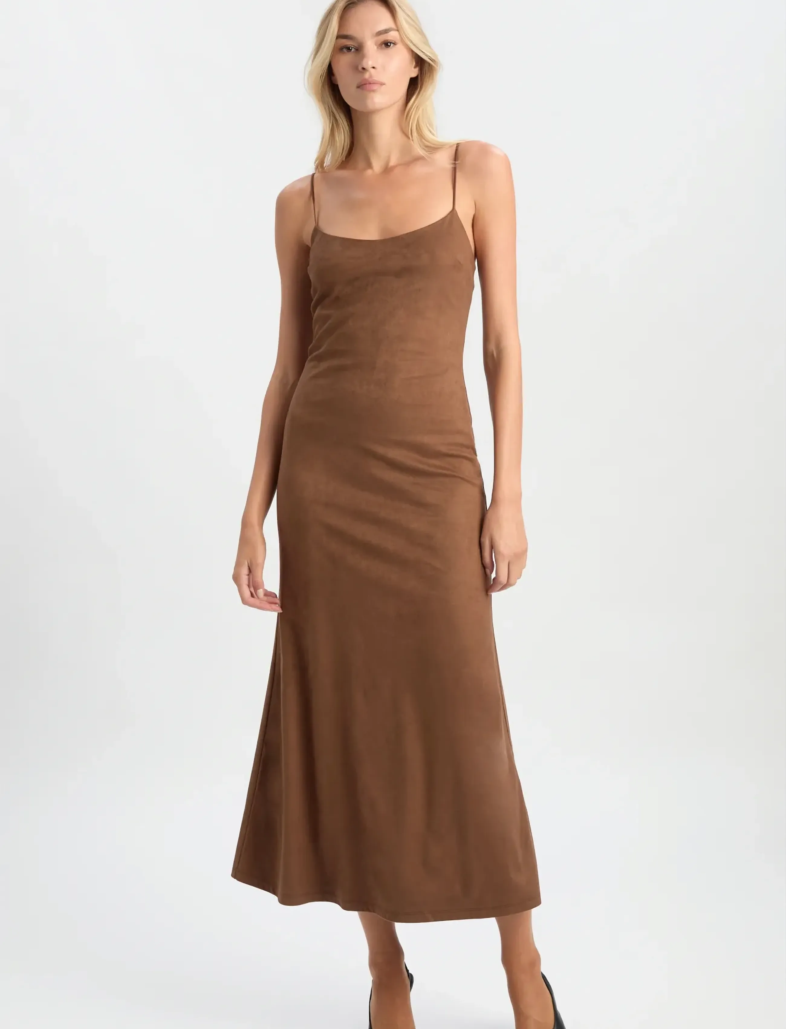 Bardot - NADIRA VEGAN SUEDE DRESS - schlupfkleider - chocolate - 5